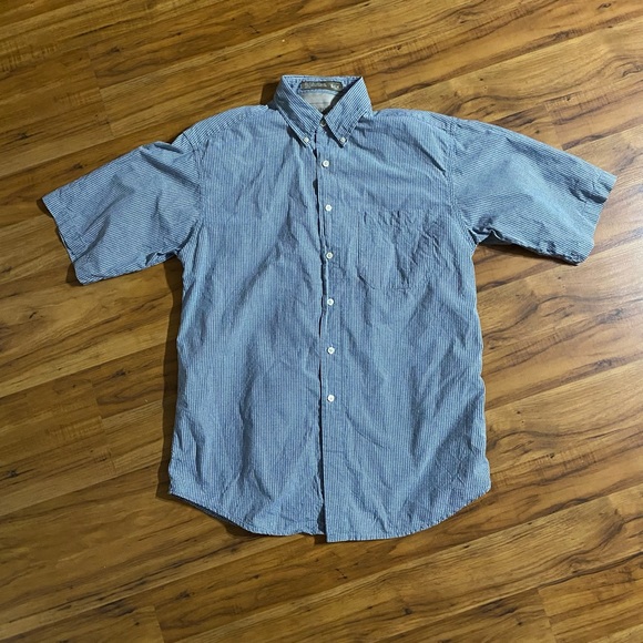 Haggar Other - Haggar Generations Men’s Button Down Cotton Shirt Windowpane Pattern Size Small